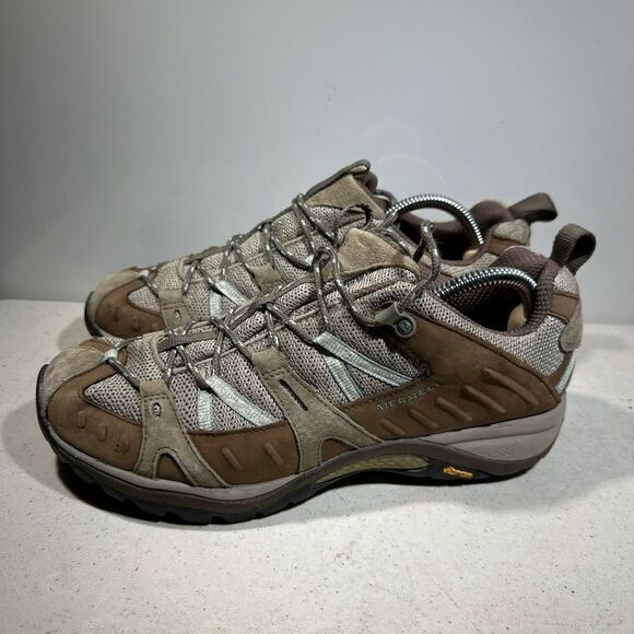 Merrell Vibram Continuum Tan Womens Hiking Shoes Vibram sole size 10,5 US - Picture 4 of 8